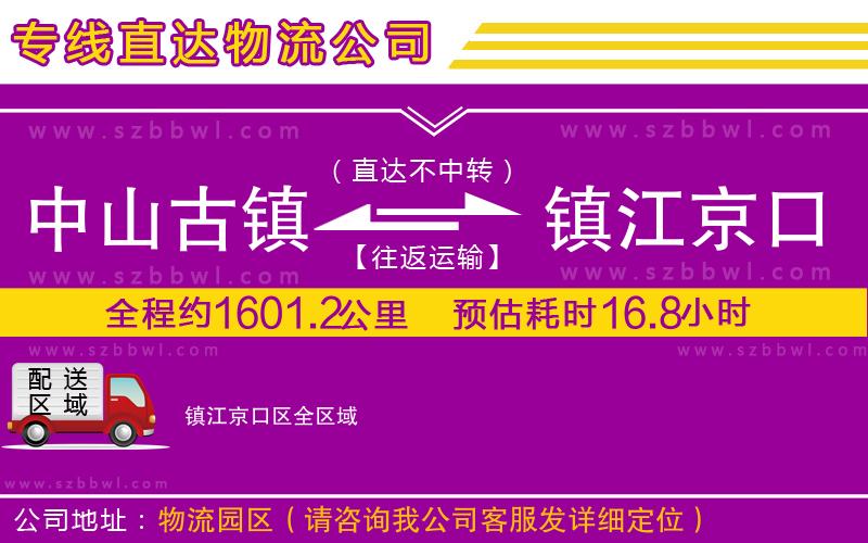 中山古鎮(zhèn)到鎮(zhèn)江京口區(qū)物流專線