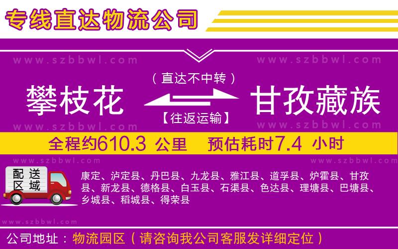 攀枝花到甘孜藏族自治州物流公司