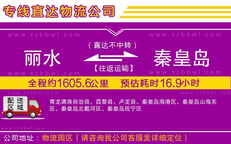 麗水到秦皇島物流專線