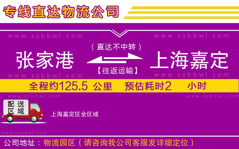 張家港到上海嘉定區(qū)物流專線