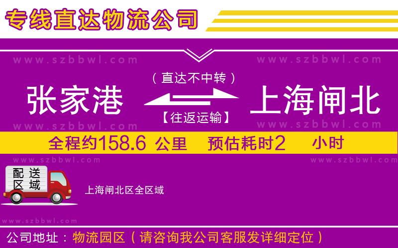 張家港到上海閘北區(qū)物流公司