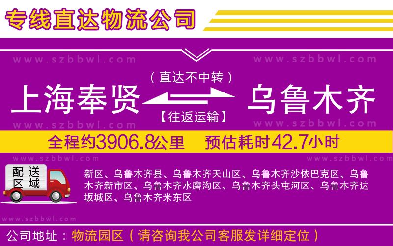 上海奉賢區(qū)到烏魯木齊物流公司