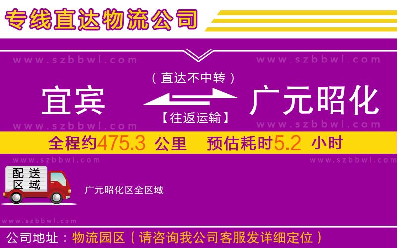 宜賓到廣元昭化區(qū)物流公司
