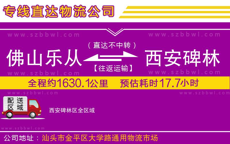 佛山樂從鎮(zhèn)到西安碑林區(qū)物流公司