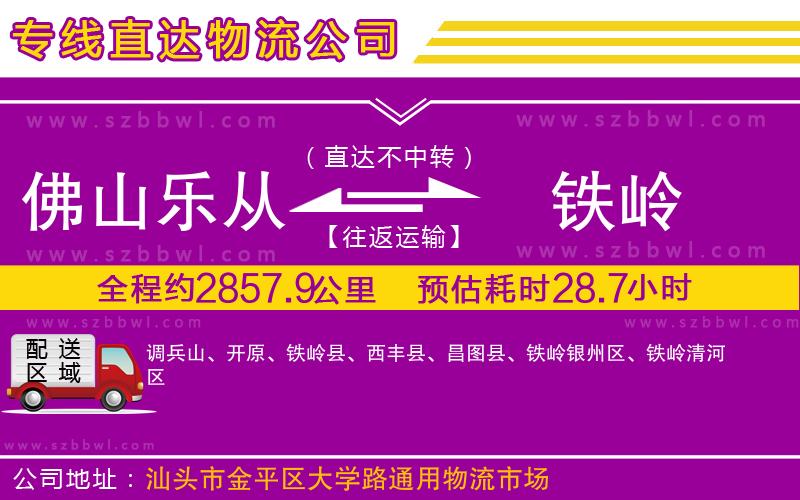 佛山樂從鎮(zhèn)到鐵嶺物流公司