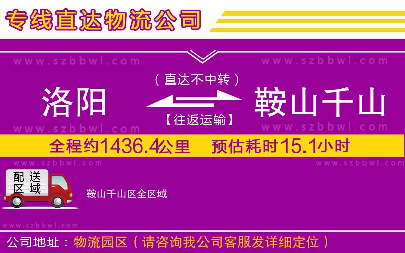 洛陽到鞍山千山區(qū)物流專線