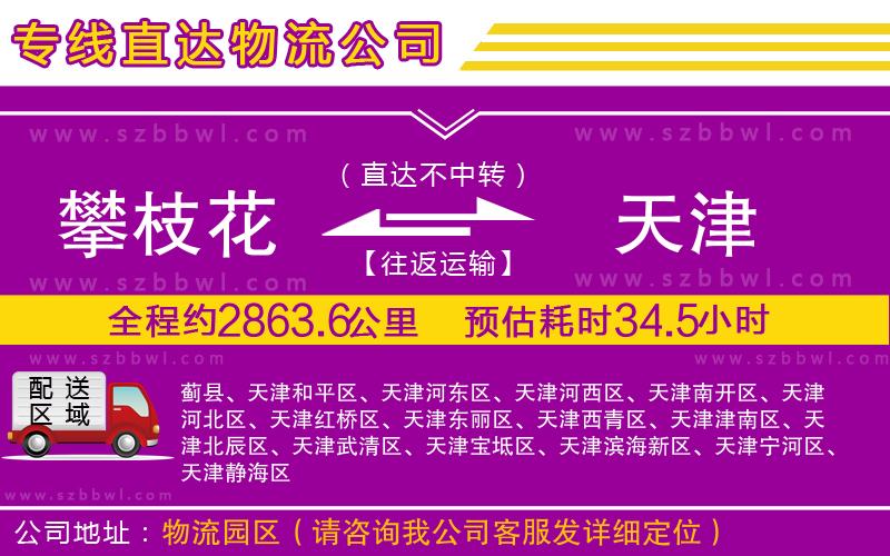 攀枝花到天津物流公司