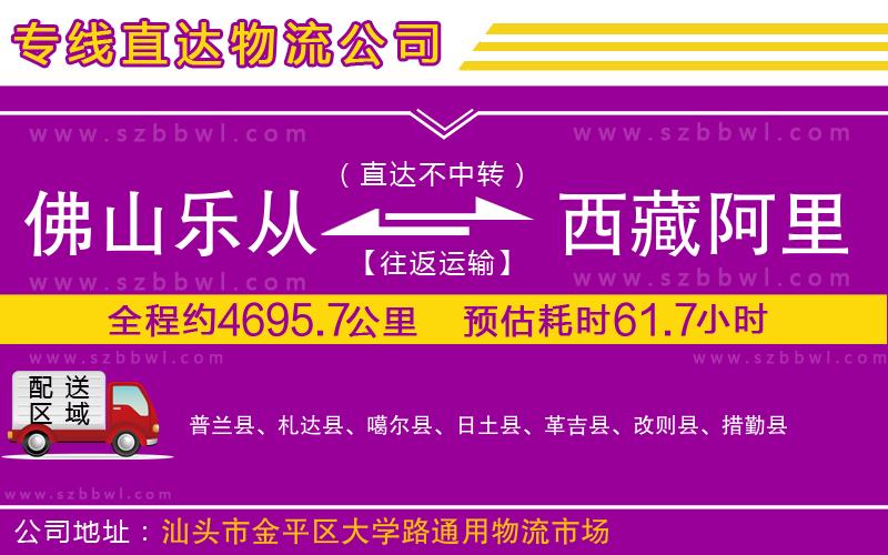 佛山樂(lè)從鎮(zhèn)到西藏阿里地區(qū)物流公司