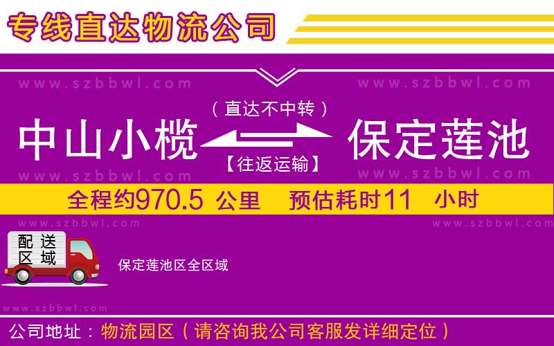 中山小欖到保定蓮池區(qū)物流公司