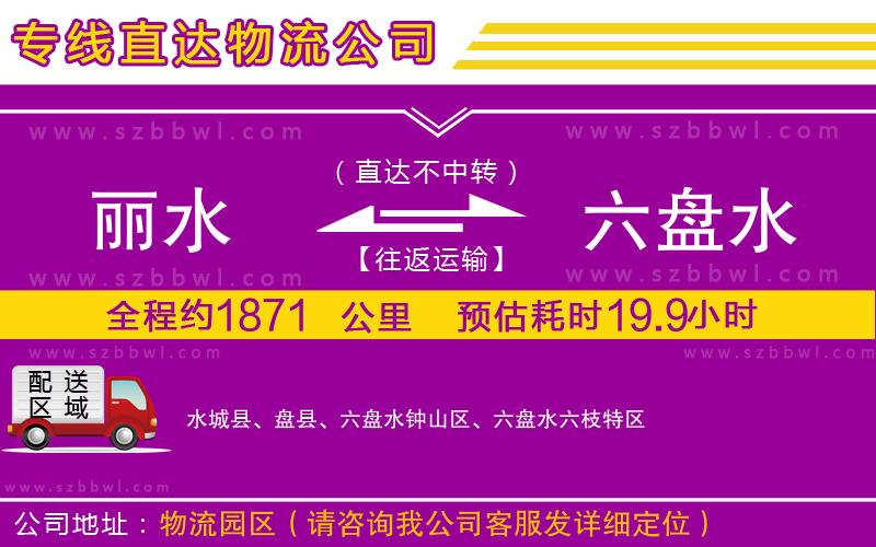 麗水到六盤水物流專線