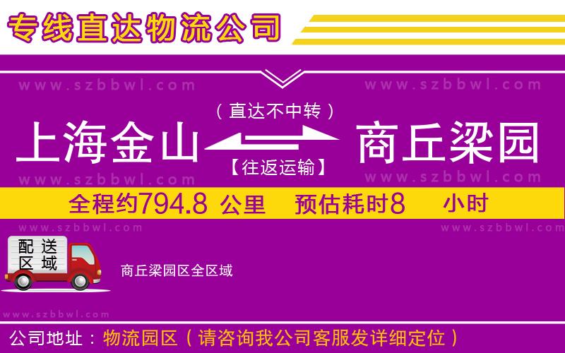 上海金山區(qū)到商丘梁園區(qū)物流專線