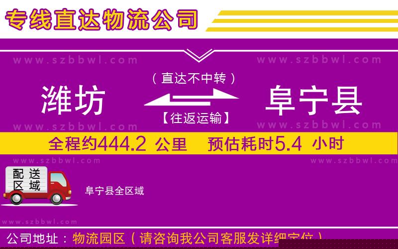 濰坊到阜寧縣物流專線