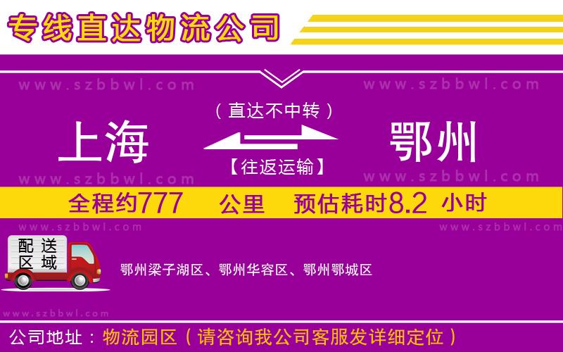 上海到鄂州物流公司