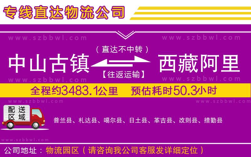 中山古鎮(zhèn)到西藏阿里地區(qū)物流公司