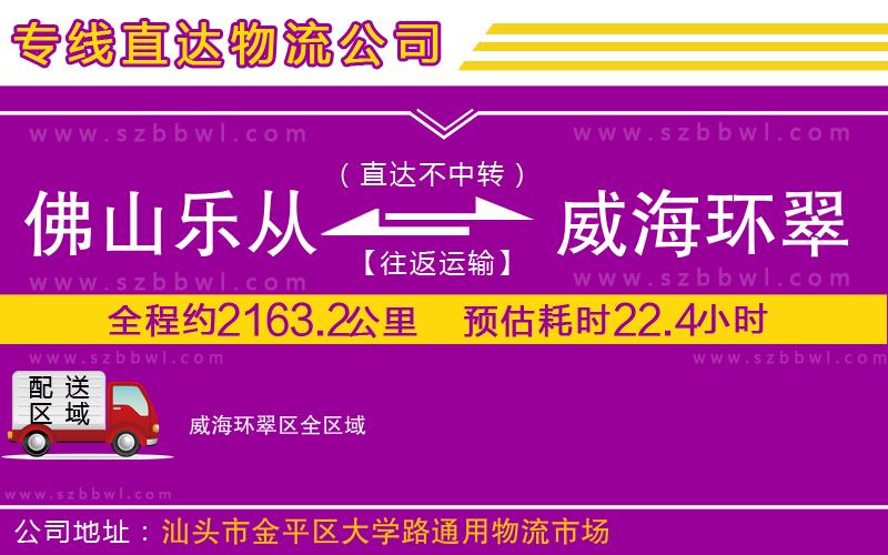 佛山樂(lè)從鎮(zhèn)到威海環(huán)翠區(qū)物流專(zhuān)線(xiàn)