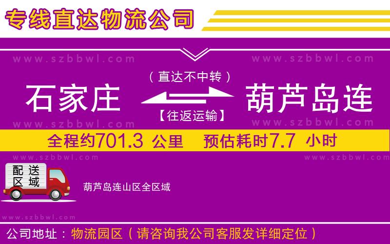 石家莊到葫蘆島連山區(qū)物流公司