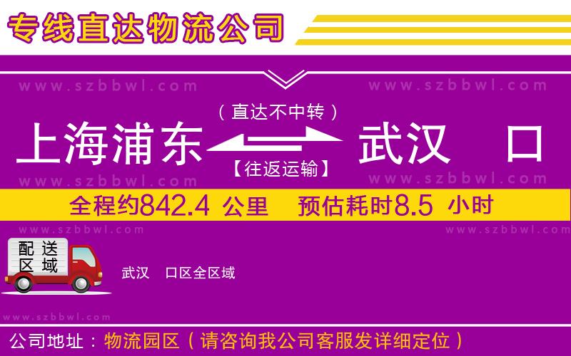 上海浦東區(qū)到武漢硚口區(qū)物流專線