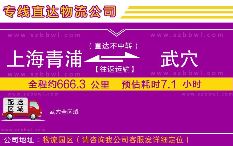 上海青浦區(qū)到武穴物流專線