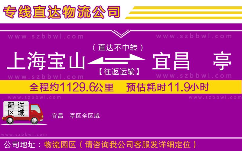 上海寶山區(qū)到宜昌猇亭區(qū)物流公司