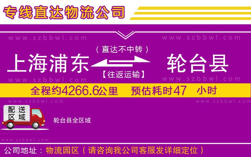 上海浦東區(qū)到輪臺(tái)縣物流公司