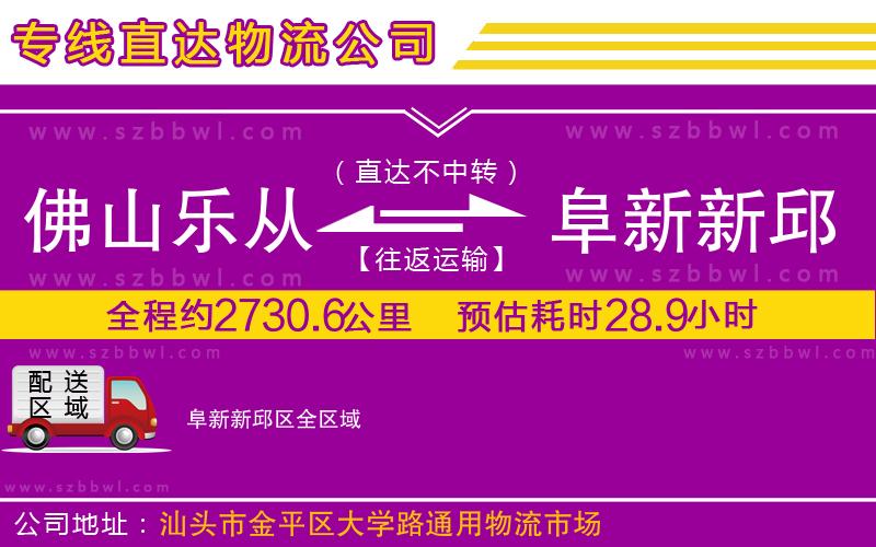 佛山樂從鎮(zhèn)到阜新新邱區(qū)物流專線