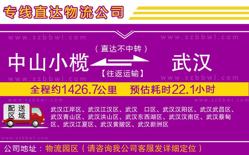 中山小欖到武漢物流公司