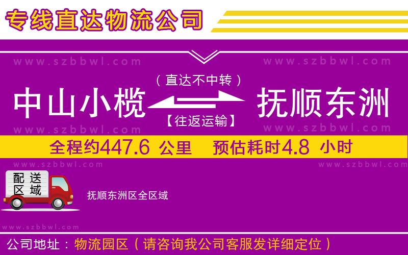 中山小欖到撫順東洲區(qū)物流公司