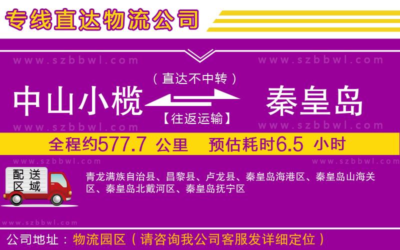 中山小欖到秦皇島物流專(zhuān)線(xiàn)