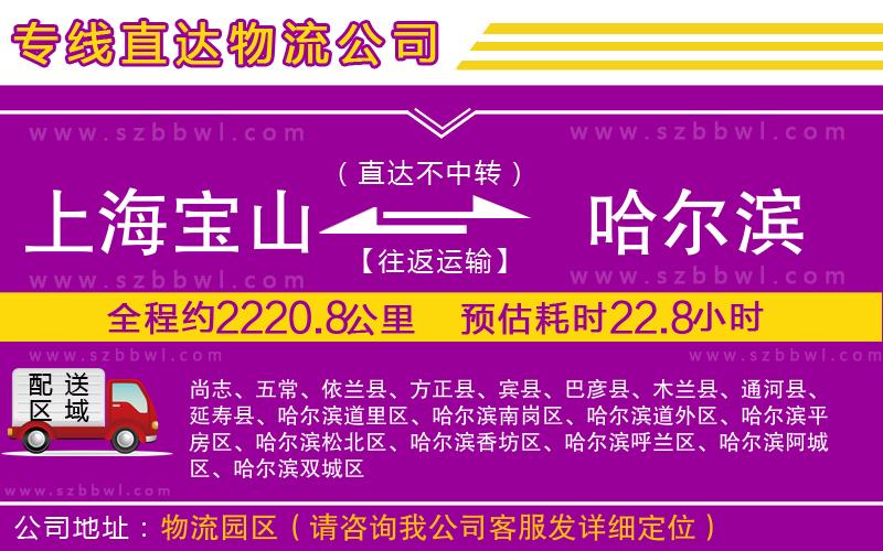 上海寶山區(qū)到哈爾濱物流公司