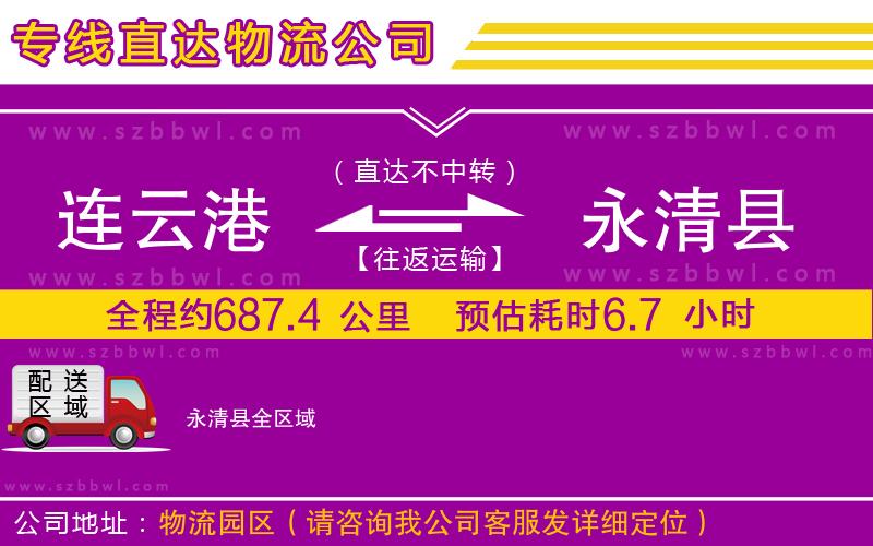 連云港到永清縣物流公司