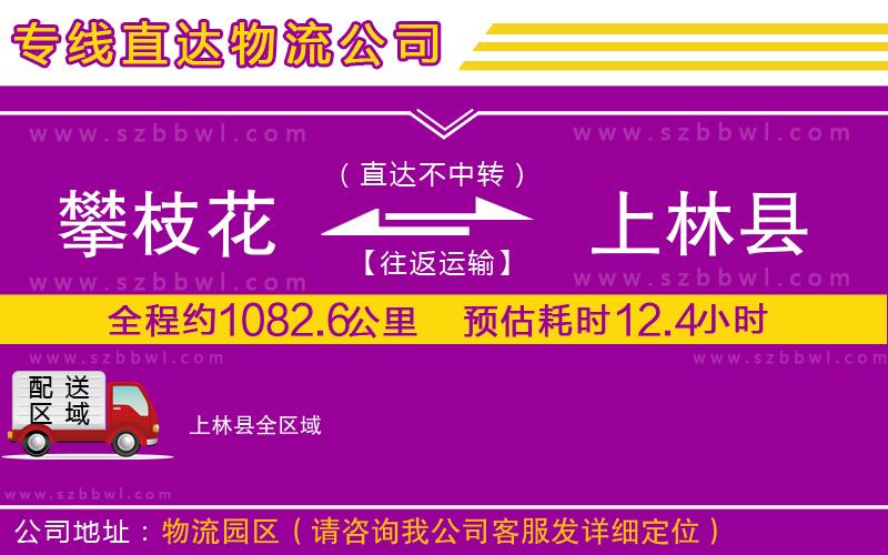 攀枝花到上林縣物流專線