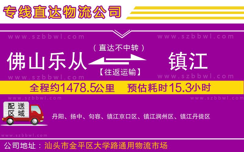 佛山樂從鎮(zhèn)到鎮(zhèn)江物流公司