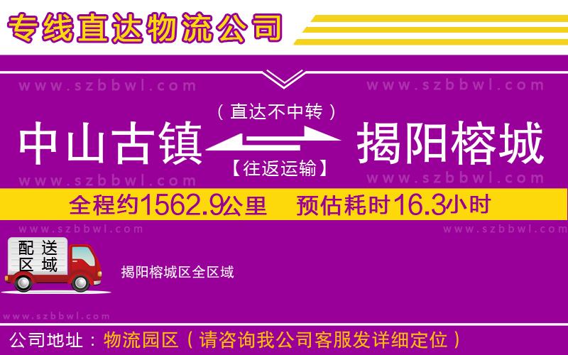 中山古鎮(zhèn)到揭陽榕城區(qū)物流公司