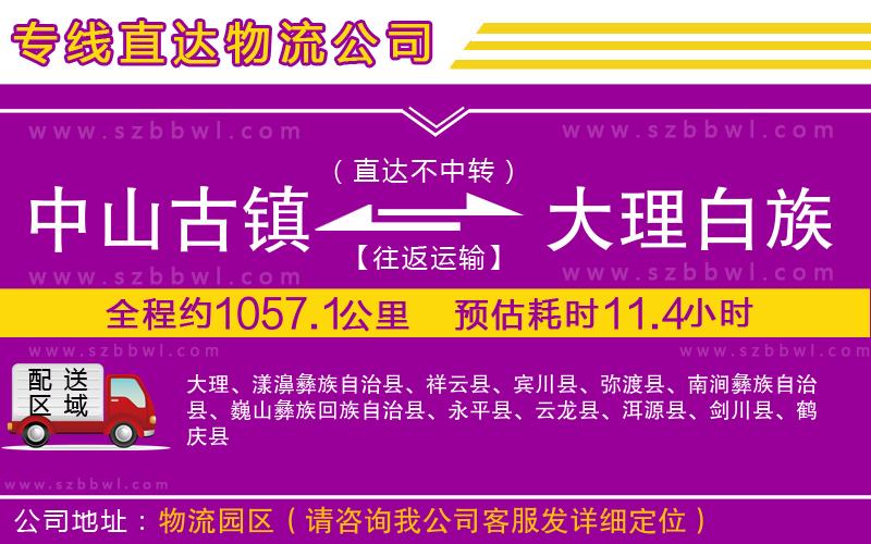 中山古鎮(zhèn)到大理白族自治州物流專線
