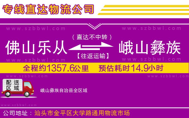 佛山樂從鎮(zhèn)到峨山彝族自治縣物流公司