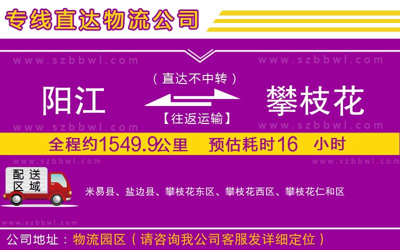 陽(yáng)江到攀枝花物流公司