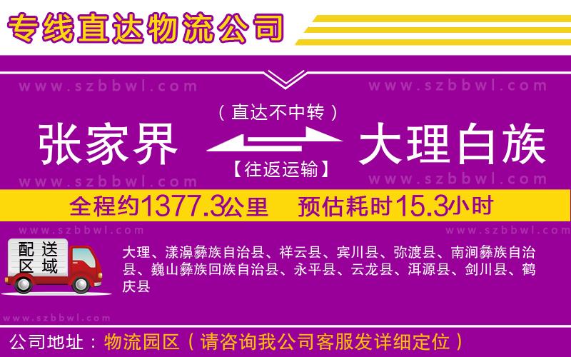張家界到大理白族自治州物流公司