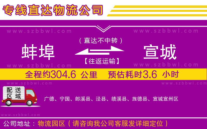 蚌埠到宣城物流公司