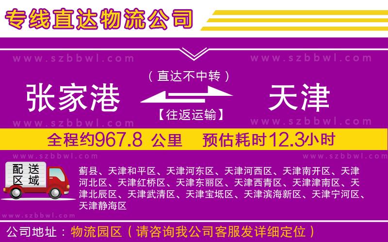 張家港到天津貨運專線
