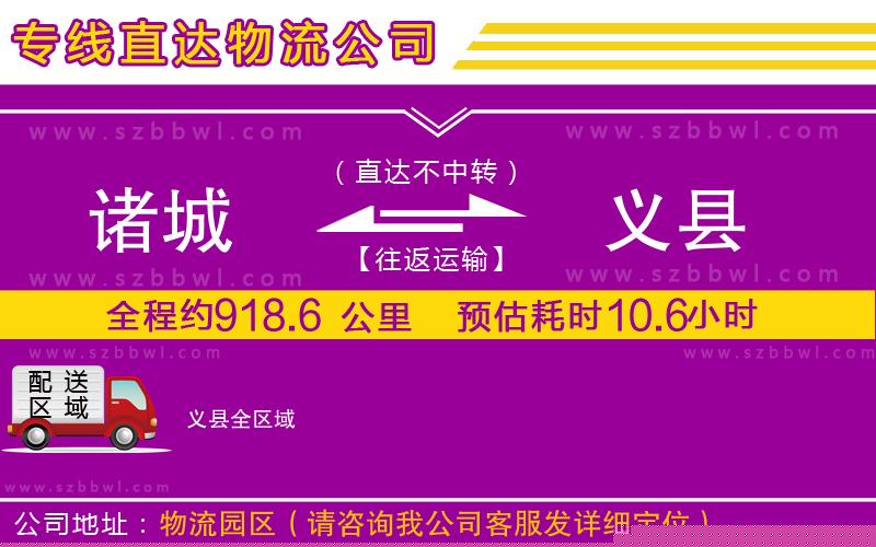 諸城到義縣物流專線