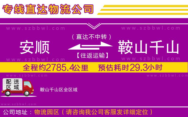 安順到鞍山千山區(qū)物流專線