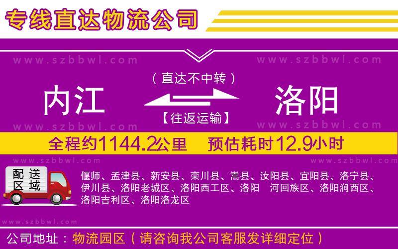 內(nèi)江到洛陽物流公司