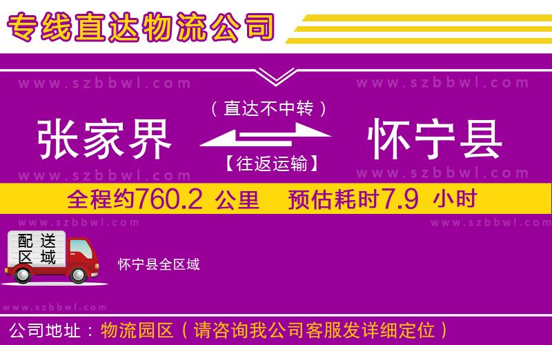 張家界到懷寧縣物流專線