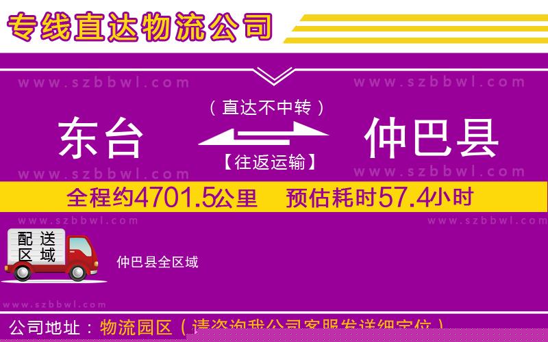 東臺到仲巴縣物流專線