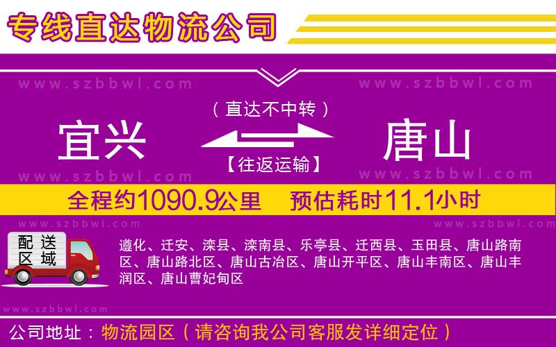 宜興到唐山貨運專線