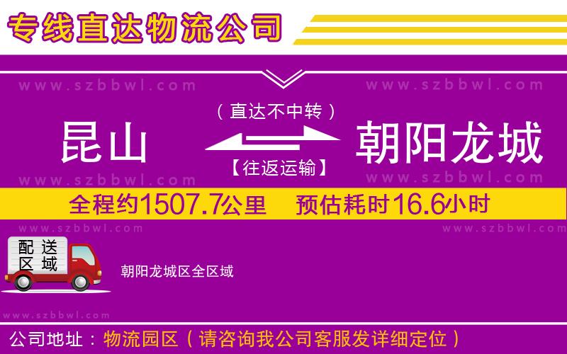 昆山到朝陽(yáng)龍城區(qū)貨運(yùn)專線