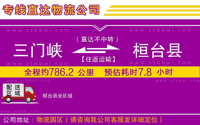 三門峽到桓臺縣物流專線