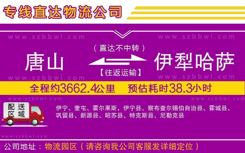 唐山到伊犁哈薩克自治州貨運專線