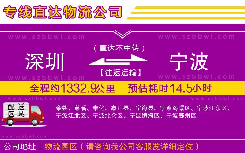 深圳到寧波貨運(yùn)專(zhuān)線(xiàn)