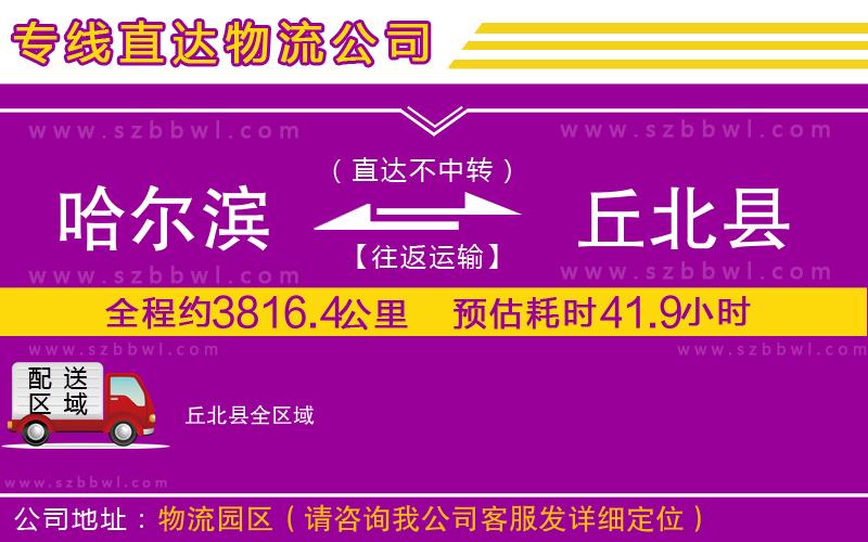 哈爾濱到丘北縣物流專線